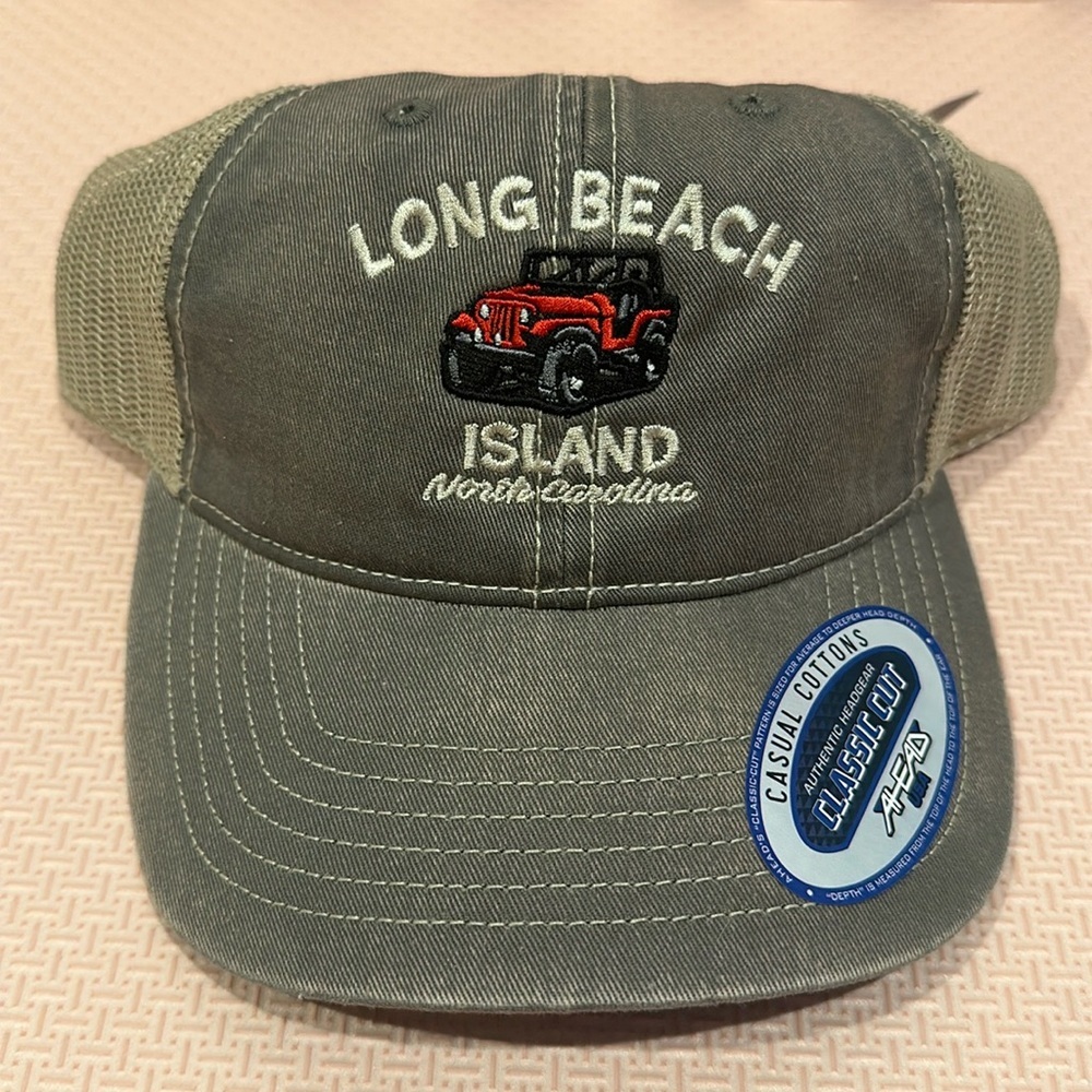Long Beach Island North Carolina Jeep Wrangler Adjustable Dad Mesh Baseball Cap